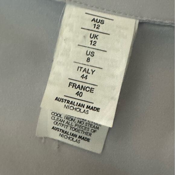 NICHOLAS Blue Silk Structured Tank Top Cut Out Regency Romantic Twee Coquette 8 - Picture 10 of 12